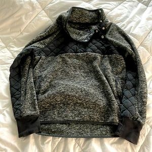 Women's Quilted Gray Sweater